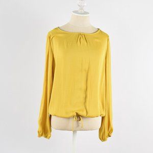 Naked Zebra Mustard Yellow Blouse SZ S